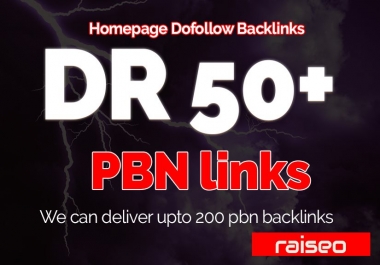 Provide you 10 Backlinks DR 50+ PBN Homepage High Authority Backlinks