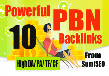 Permanent 10 PBN backlink,  DA 30 High