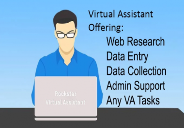 Be Your Virtual Assistant For Data Entry Job,  Instant Delivery