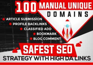Do 100 Unique Domain High Authority Backlinks PA DA TF CF Upto 100