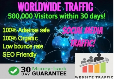 Send 200,000 Targeted Worldwide Website Traffic,  Adsense Safe