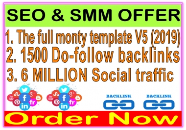 Indexer SEO Package- SEnuke - The full monty template V5-1500 Do-follow backlinks-Promotion 6 Million social People