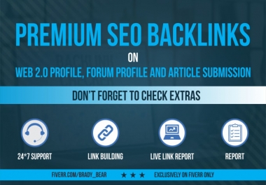 Create 50 web 2.0 High Quality Premium SEO Backlinks