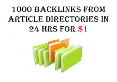 Do 1000 backlinks from Article Directories within 24 hrs