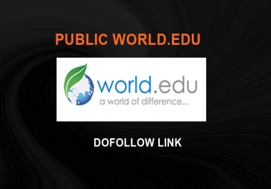 do dofollow link on my site world edu